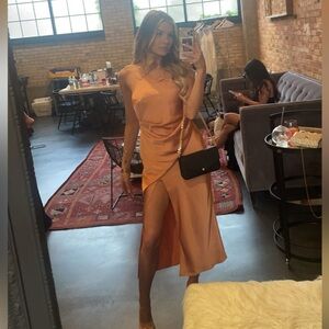 ASOS Peach Satin Dress